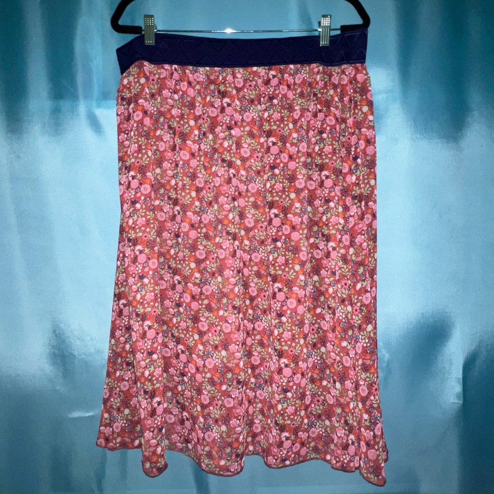 LuLaRoe Floral Lola Skirt 2XL